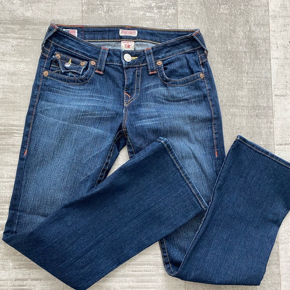True Religion Denim - True Religion Becky Boot cut low rise Denim Jeans blue women’s size 29 petite